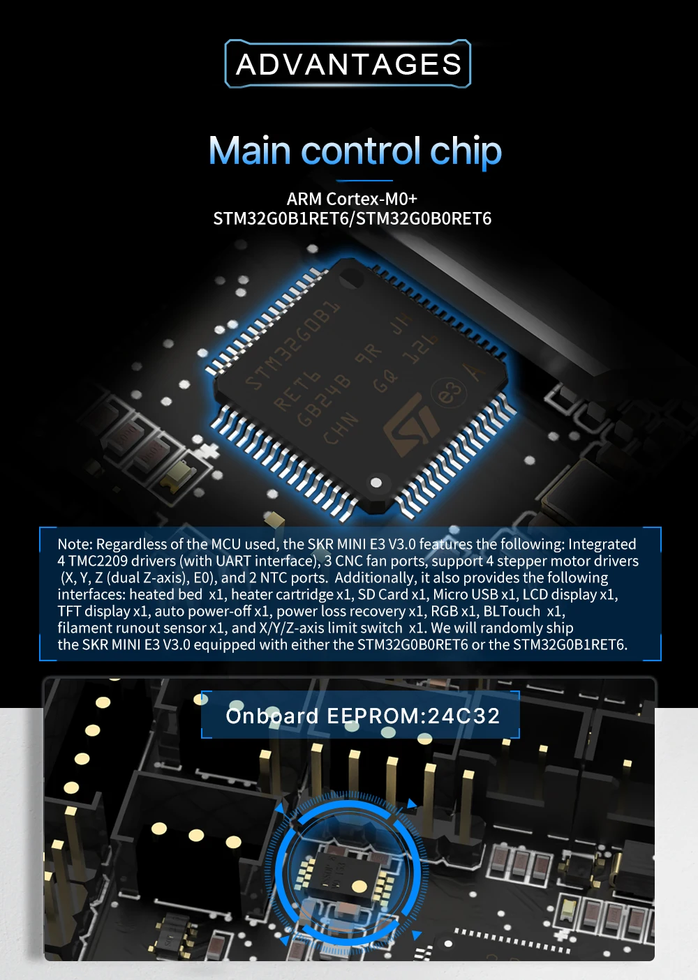 BIGTREETECH SKR MINI E3 V3.0 3D Motherboard MINI E3 V2 TMC2209 3D Printer Accessories For Ender 3 - Image 12